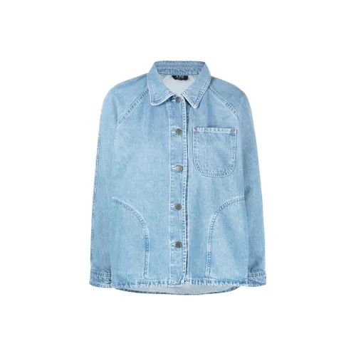 A.P.C Светло-синие Женские Джинсовые Куртки