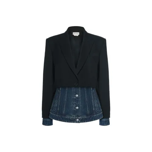 Alexander McQueen Denim Jacket Women's Black