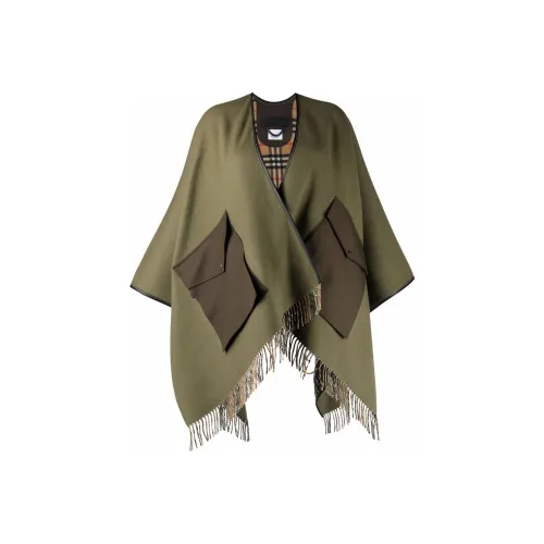 Burberry Оливково-зеленый Женские Плащи