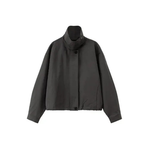 NO ONE ELSE Cropped Coat Женское Угольный Серый