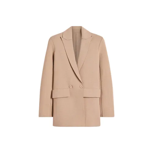 SCANLAN THEODORE Crepe KNIT Tailored Куртка Бизнес Костюм Женские Овсяный Овсяный