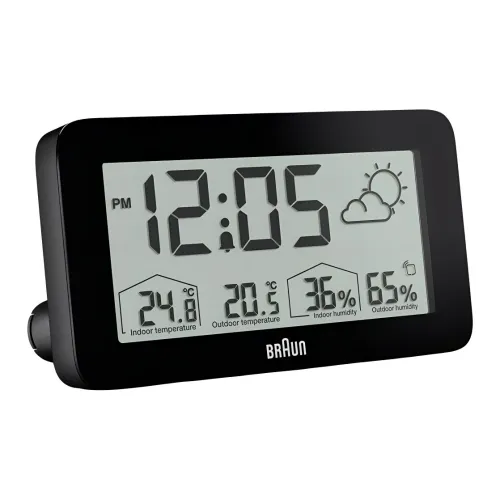 BRAUN Электронный Механизм Пластик Будильник Унисекс Черный