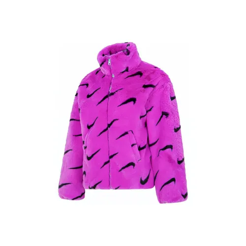 NIKE Темно-фиолетовый Женские Объемные Куртки (Пуфы)