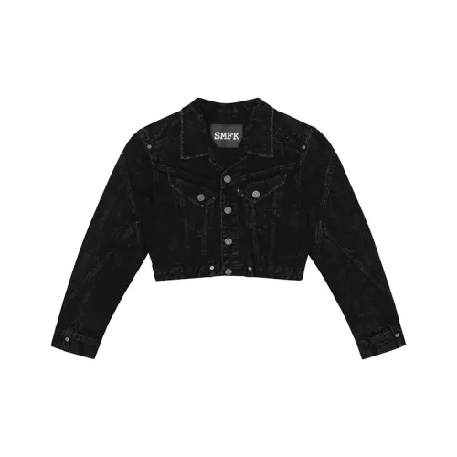 SMFK Denim Jacket Женская Черная Snowflake