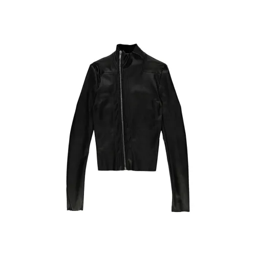 RICK OWENS совместный бренд RO SS24 кожаная куртка женская черная