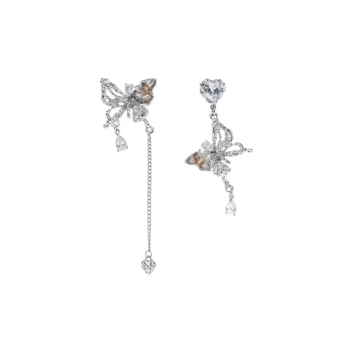 KING OF BLING Серьги из сплава с цирконием женские