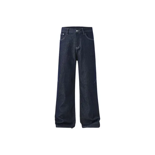 98SQUID Темно-синие унисекс джинсы