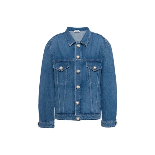 MIU MIU SS21 Denim Jacket Women's Blue