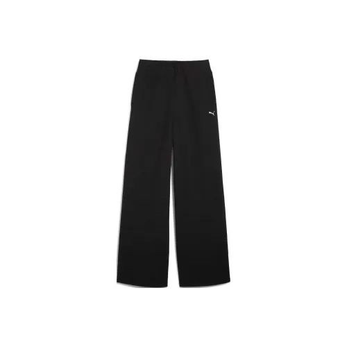 PUMA STUDIO Высокая талию Брюки Повседневные Брюки Женские Черные