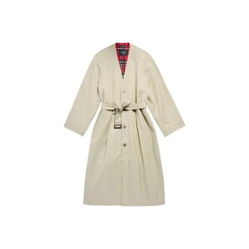 Balenciaga FW23 Тренчкот Свободный крой Женский Бежевый