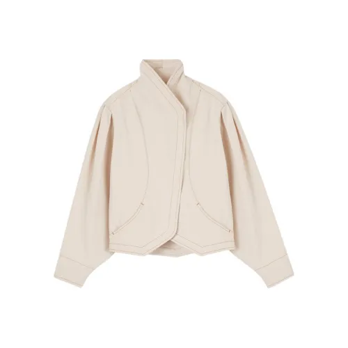 ISABEL MARANT Белое Женское Короткое Пальто