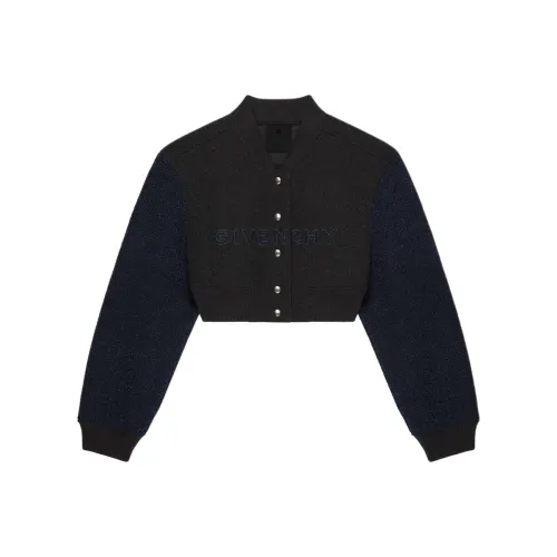 GIVENCHY FW24 Cropped Coat Women's Charcoal Gray