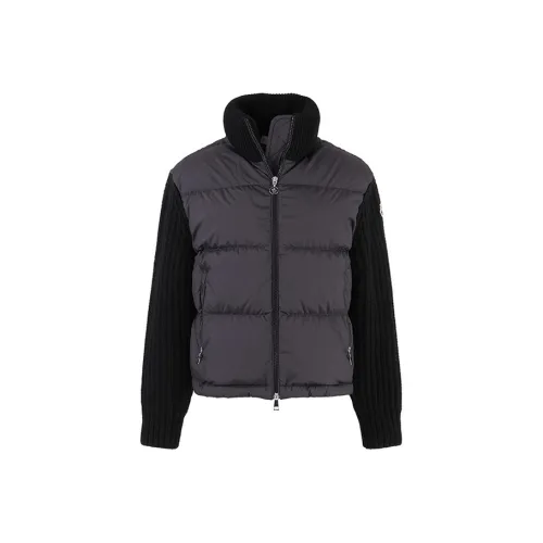 Moncler Down Jacket Women's Black Gray Монклер Пуховик Женский Черный Серый