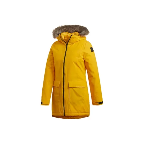 Adidas Пуховая куртка Зимний Женский Шафран