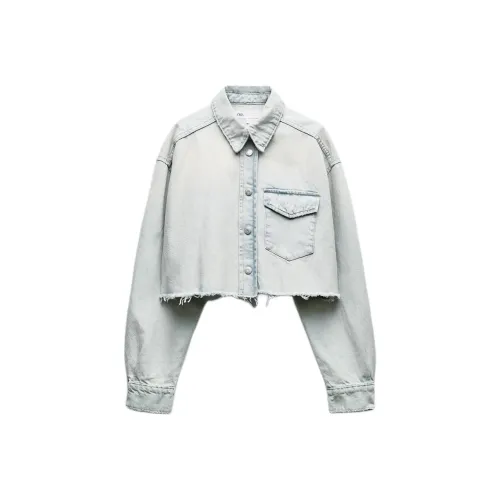ZARA Denim Куртка Женская Светло-Синяя