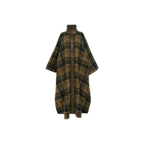 Chloé Черно-зеленое Женское Пальто