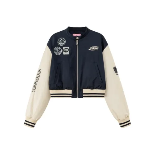 CHUU Cropped Coat Women's Dark Blue CHUU Укороченное пальто женское темно-синего цвета