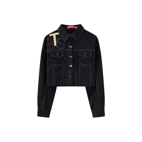 BETTERSAY Denim Jacket Women's Dark Blue