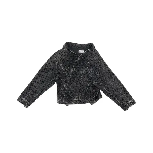 Balenciaga FW22 Denim Jacket Regular Fit Women's Smoke Gray Баленсиага FW22 Деним Куртка Стандартный крой Женский Дымчатый Серый