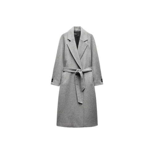 ZARA Серое Женское Пальто