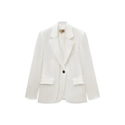 INSUN SS24 Бизнес-костюм Женский Натуральный Белый