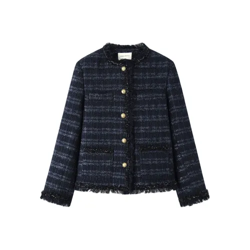 ZHOUMIAO Вельвет Feel Пальто Женское Темно-синий