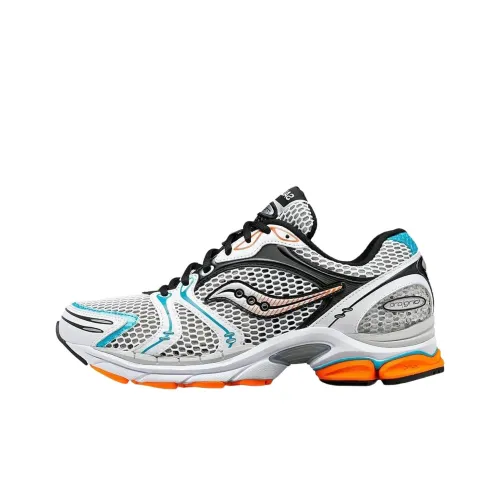 Saucony ProGrid Triumph 4 Противоскользящий Устойчивый к истиранию Низкий Топ Повседневные Беговые кроссовки Мужские Белые