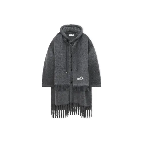 LOEWE Серое Женское Пальто