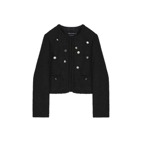 VEGA CHANG SS24 Cropped Coat Women's Mystical Black VEGA CHANG SS24 Укороченное пальто женское таинственный черный