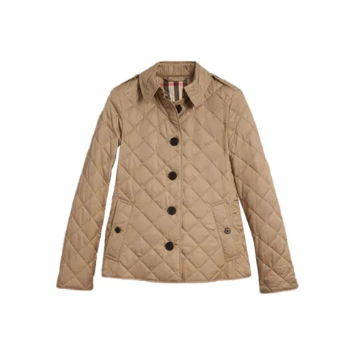 Burberry Хлопковый пуховик женский хаки