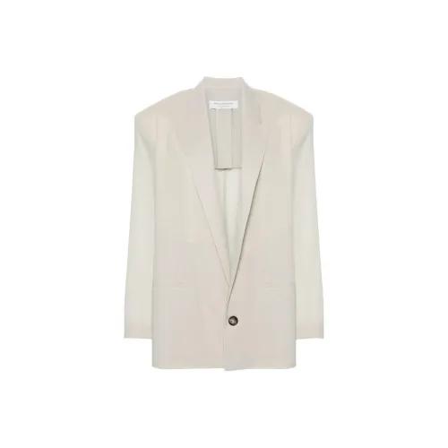 PHILOSOPHY DI LORENZO SERAFINI SS24 Бизнес-костюм Пальто Женское Светло-серое