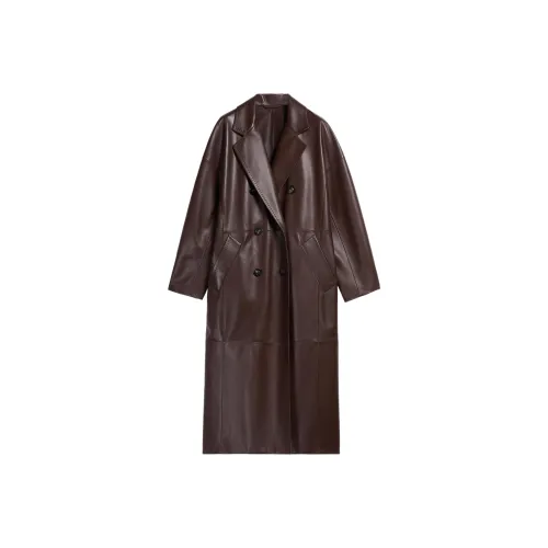 MaxMara Кожа Куртка Женская Умбра