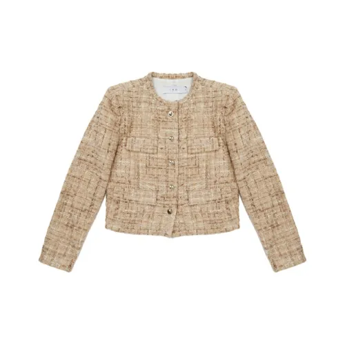 IRO NIGHT Бежево-желтое Женское короткое пальто