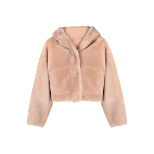 Yves Salomon Хаки Женские Меховые изделия