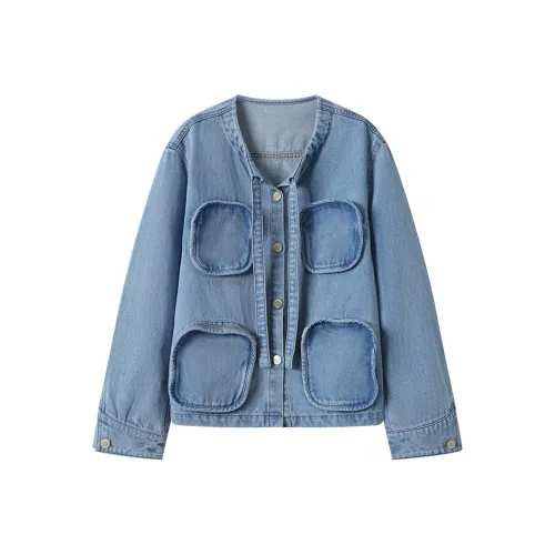 GREEN BELT Джинсовая куртка Женская Синяя