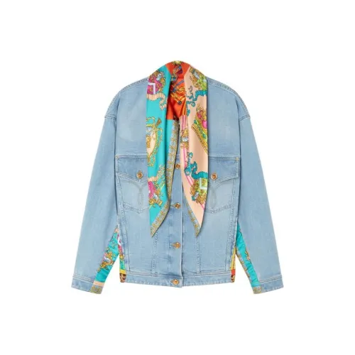 VERSACE Синие Женские Джинсовые Куртки