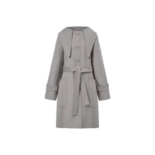 Carven Темно-серое Женское Пальто