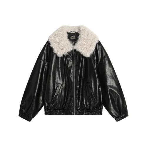 ELF SACK Укороченное пальто женское городской стиль позиционирование стиля яркий черный