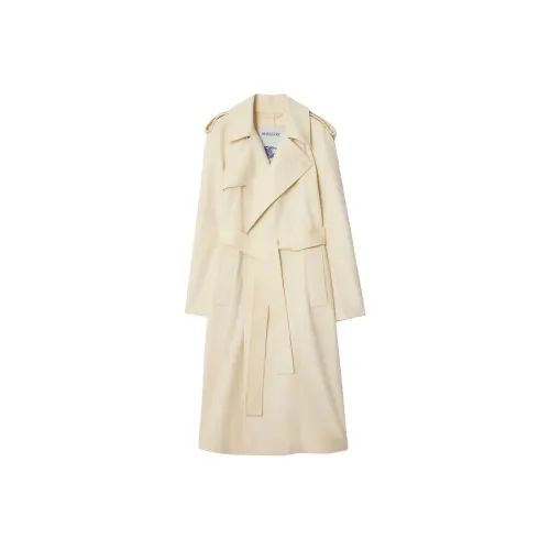 Burberry FW24 Пальто Женское Бежево-Желтое