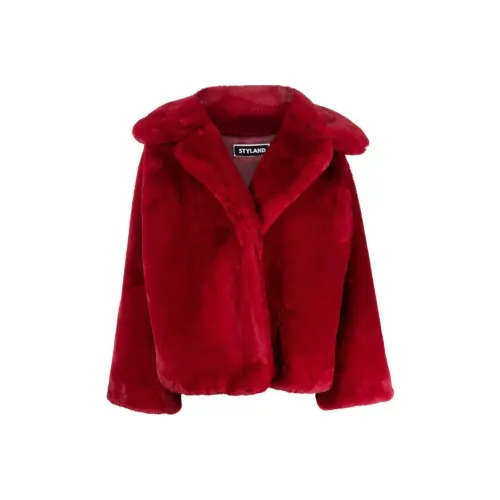STYLAND Красный Женские Бархатные Куртки