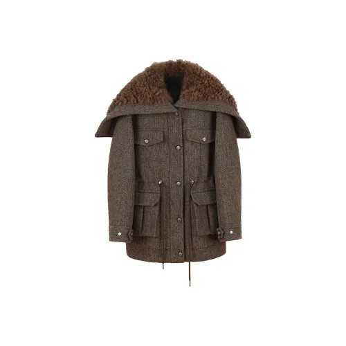 NancyCavally Мех Женский Темно-Коричневый