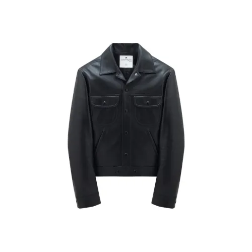 COURREGES FW23 Кожа Куртка Женская Черная