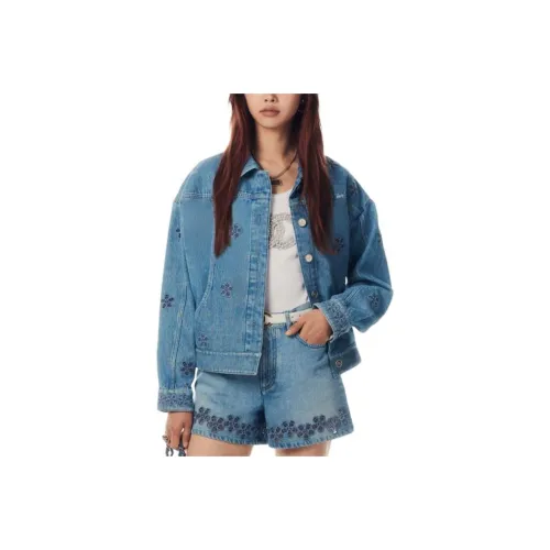 CHANEL 24 Весенний Летний Новый Приход Деним Куртка Женская Светло-Синяя