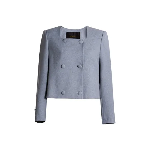 ROEYSHOUSE Cropped Jacket Женская Серый Синий