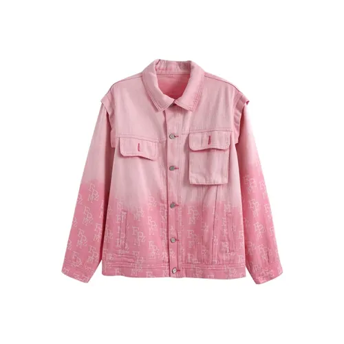 FPMZ Loose Fit Denim Jacket Unisex Pink FPMZ Свободный крой Джинсовая куртка Унисекс Розовый