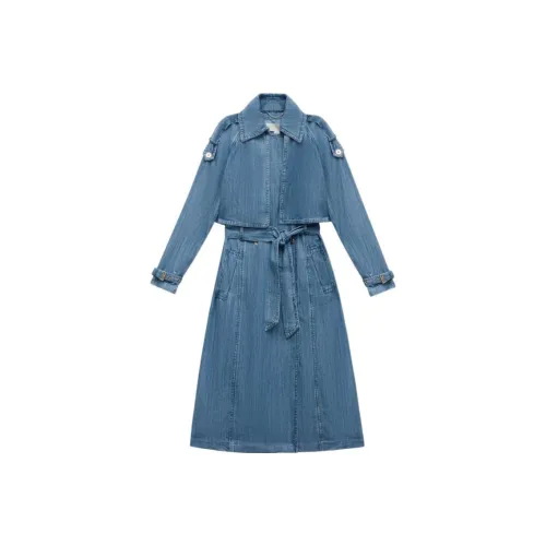 Michael Kors Джинсовый синий Женский тренч