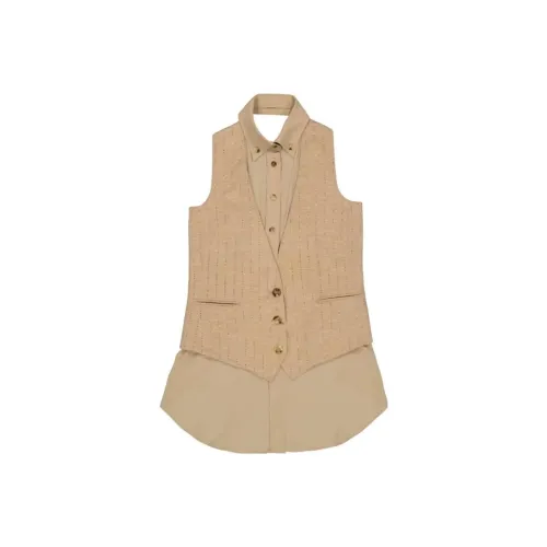 Burberry Женские жилеты цвета верблюжий
