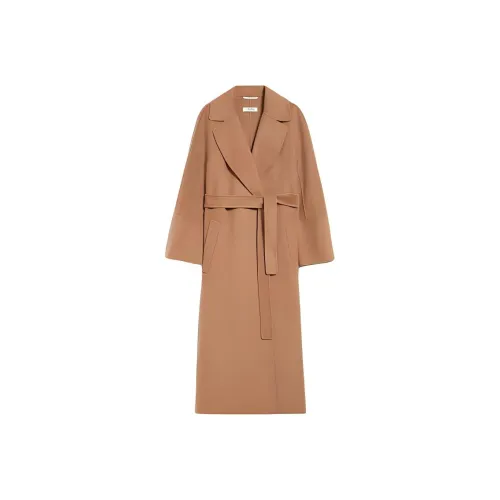'S MAX MARA Elisa Коллекция Шерсть Robe Пальто Женские CAMEL