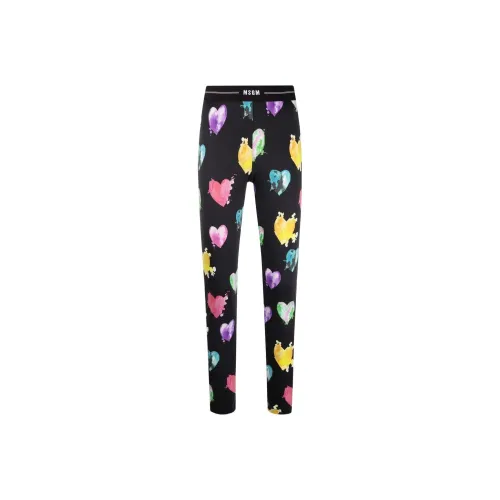 MSGM Черные Женские Леггинсы