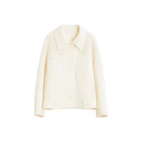 ELLE Молоко Белый Женский Пальто